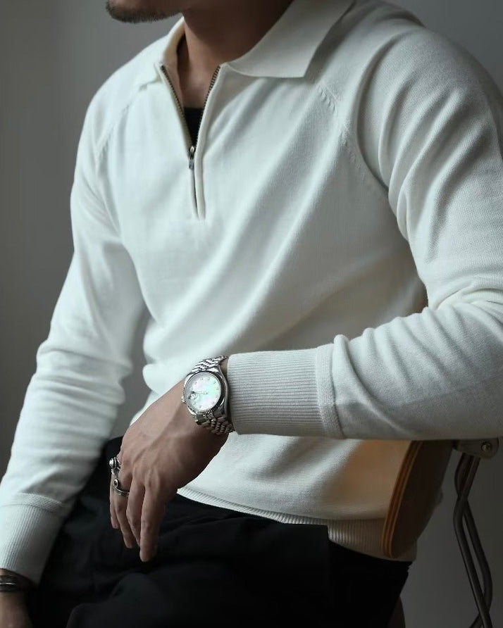 QUARTER ZIP POLO