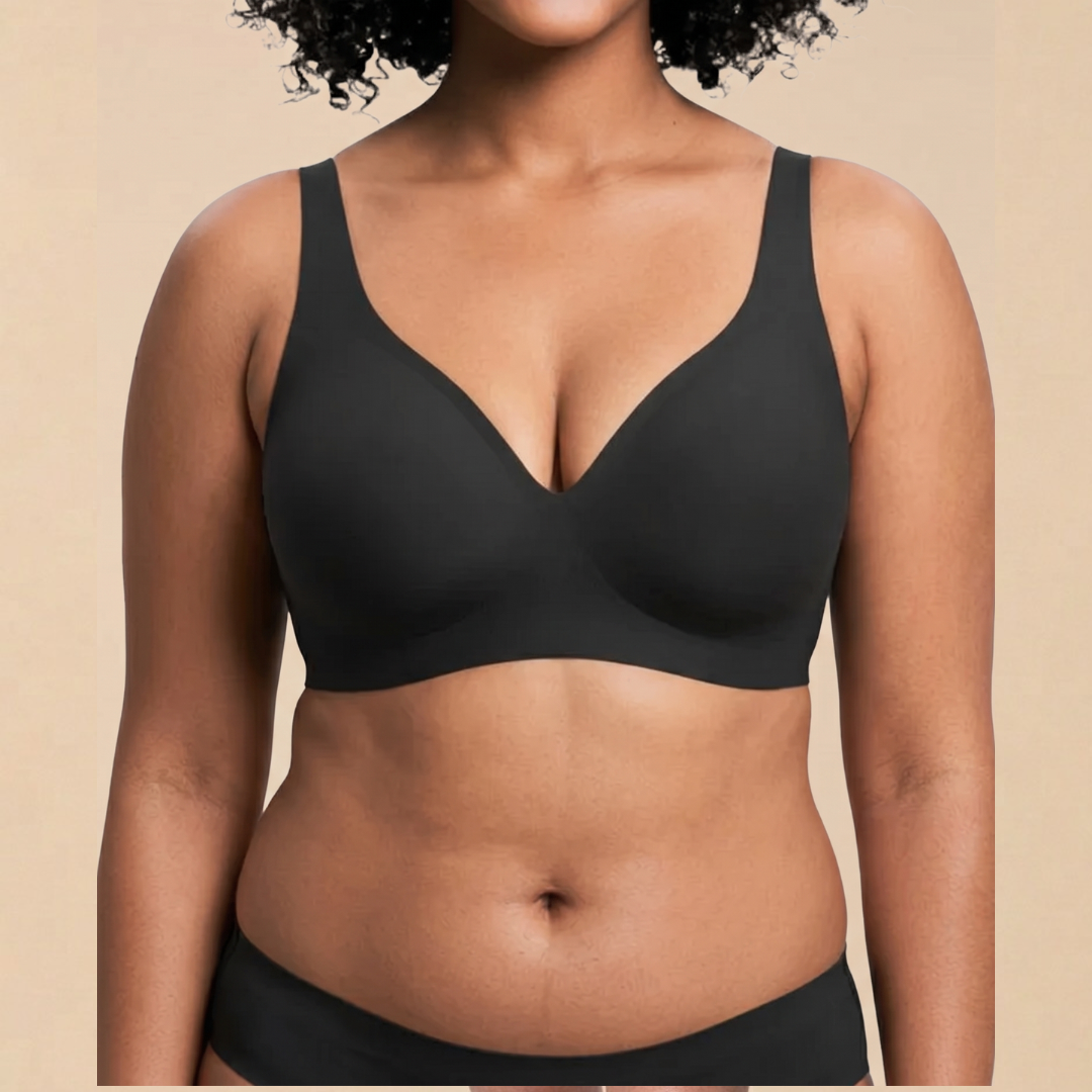 Jelly Wireless Seamless Deep-V Push-Up Bra