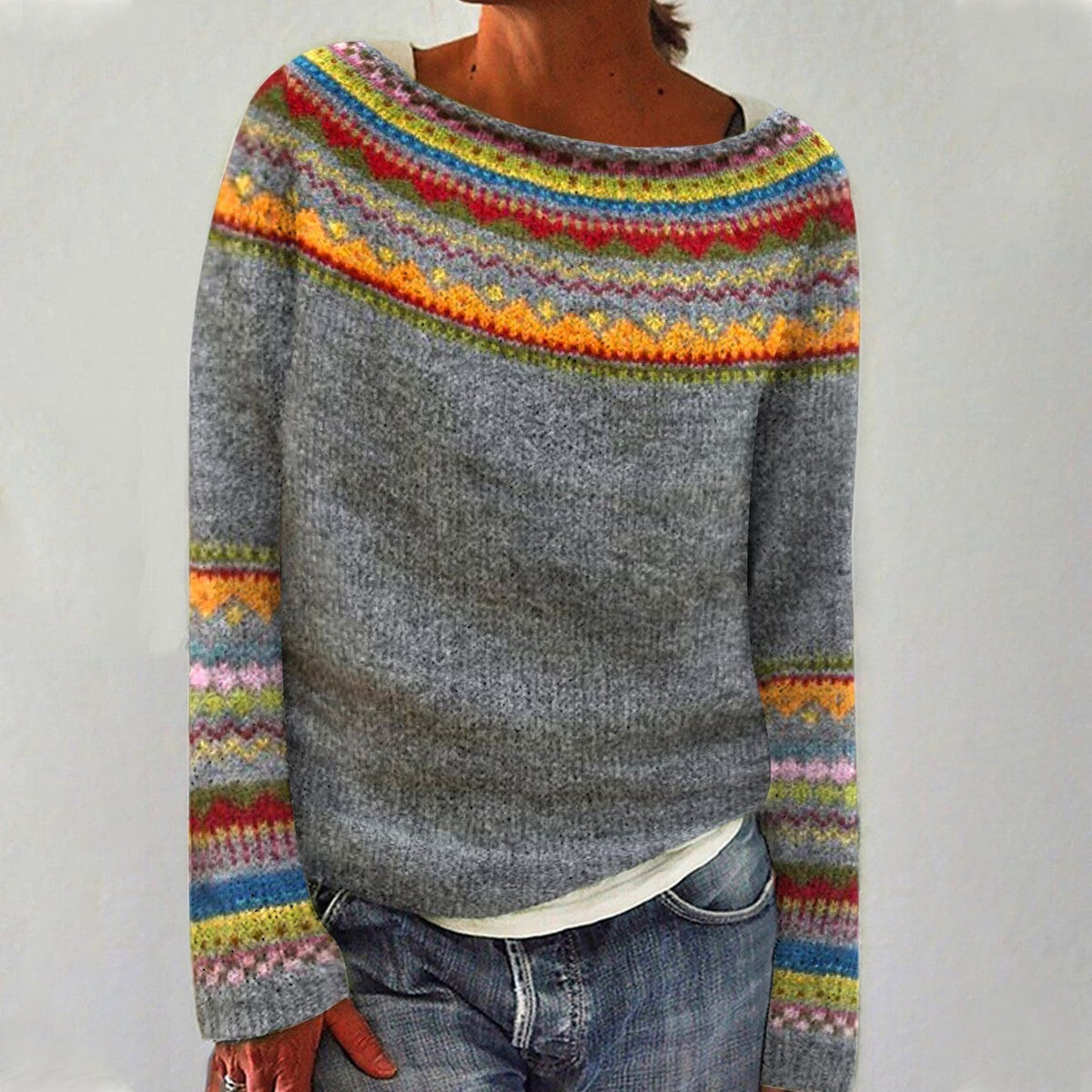 Eva - Retro Scandinavian knitted sweater