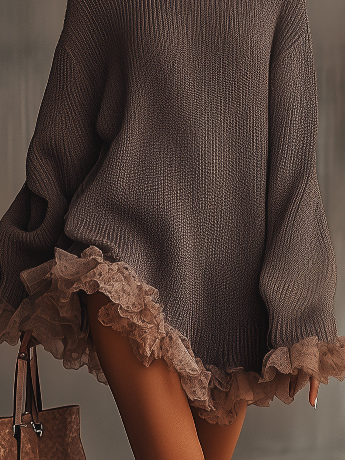 Dory | Ruffled Knit Dress
