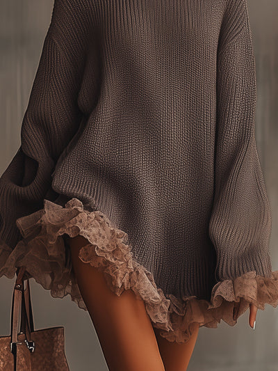 Dory | Ruffled Knit Dress