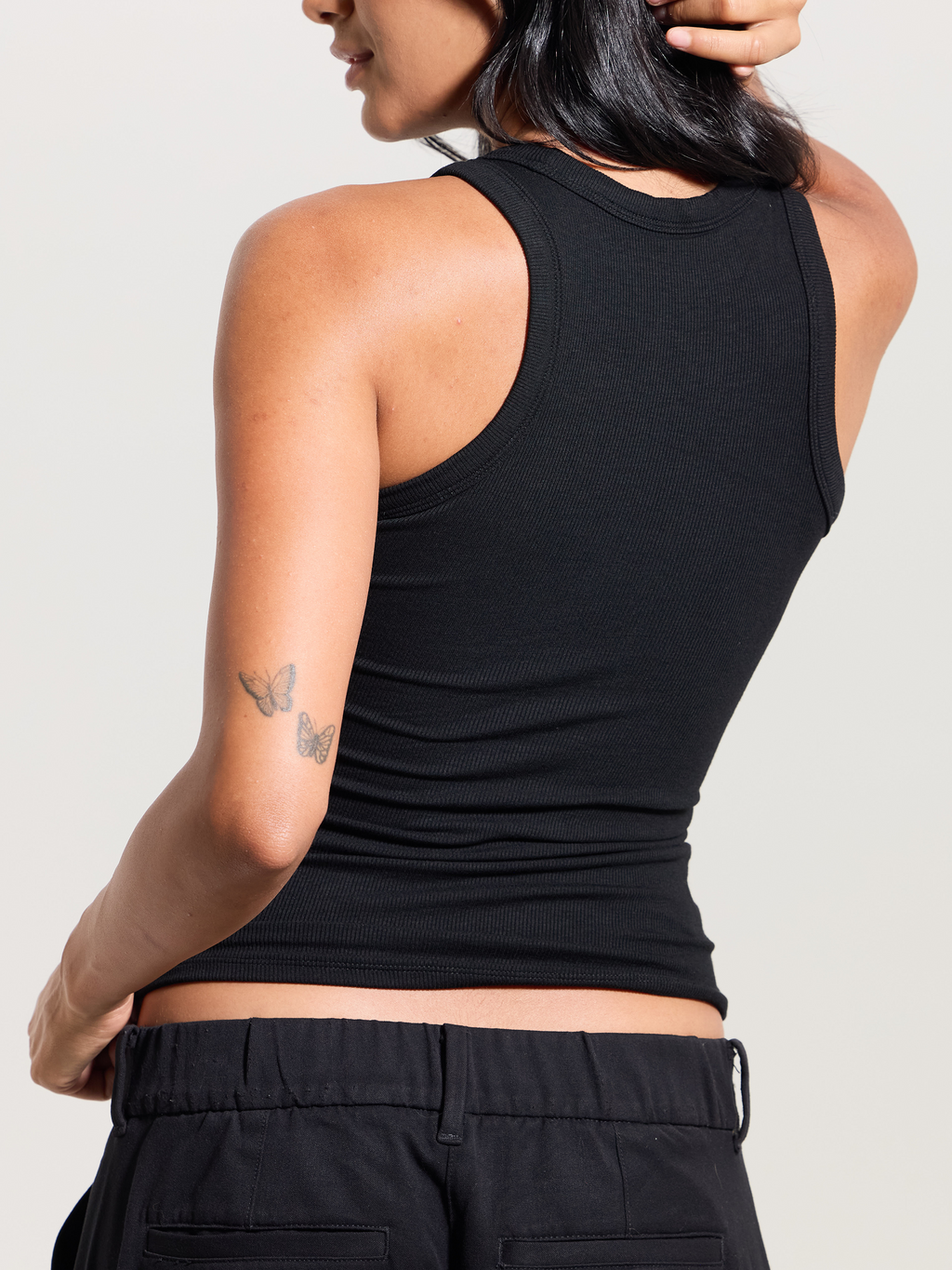 Chunky Binding Ribbed High Neck Brami (Full Length)