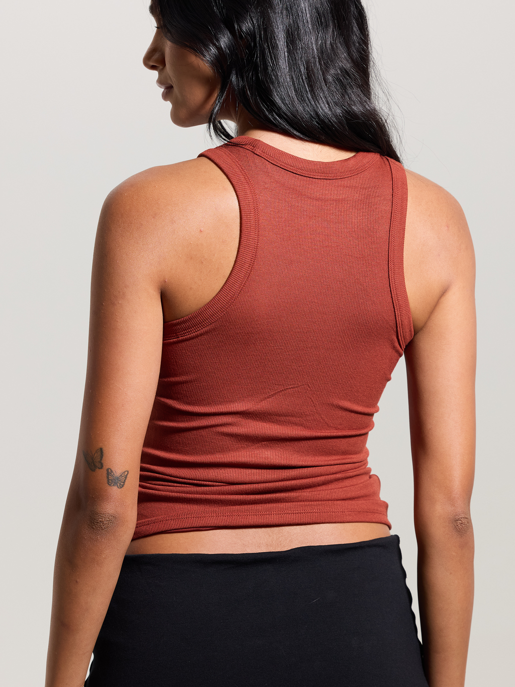 Chunky Binding Ribbed High Neck Brami (Full Length)