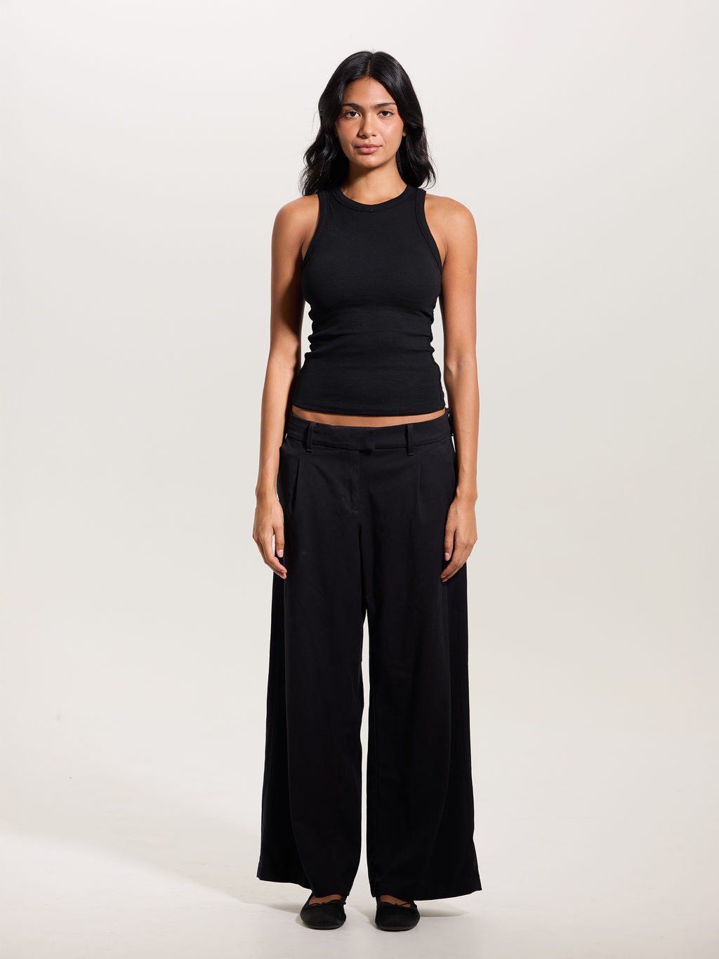 Chunky Binding Ribbed High Neck Brami (Full Length)