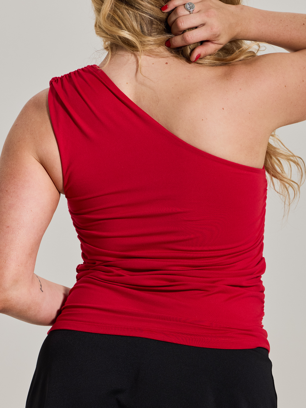Ruched One Shoulder