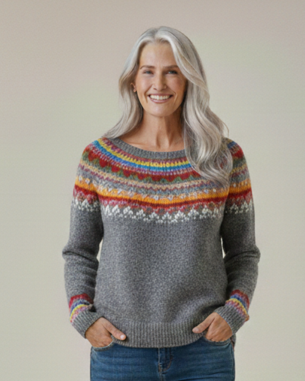 Eva - Retro Scandinavian knitted sweater