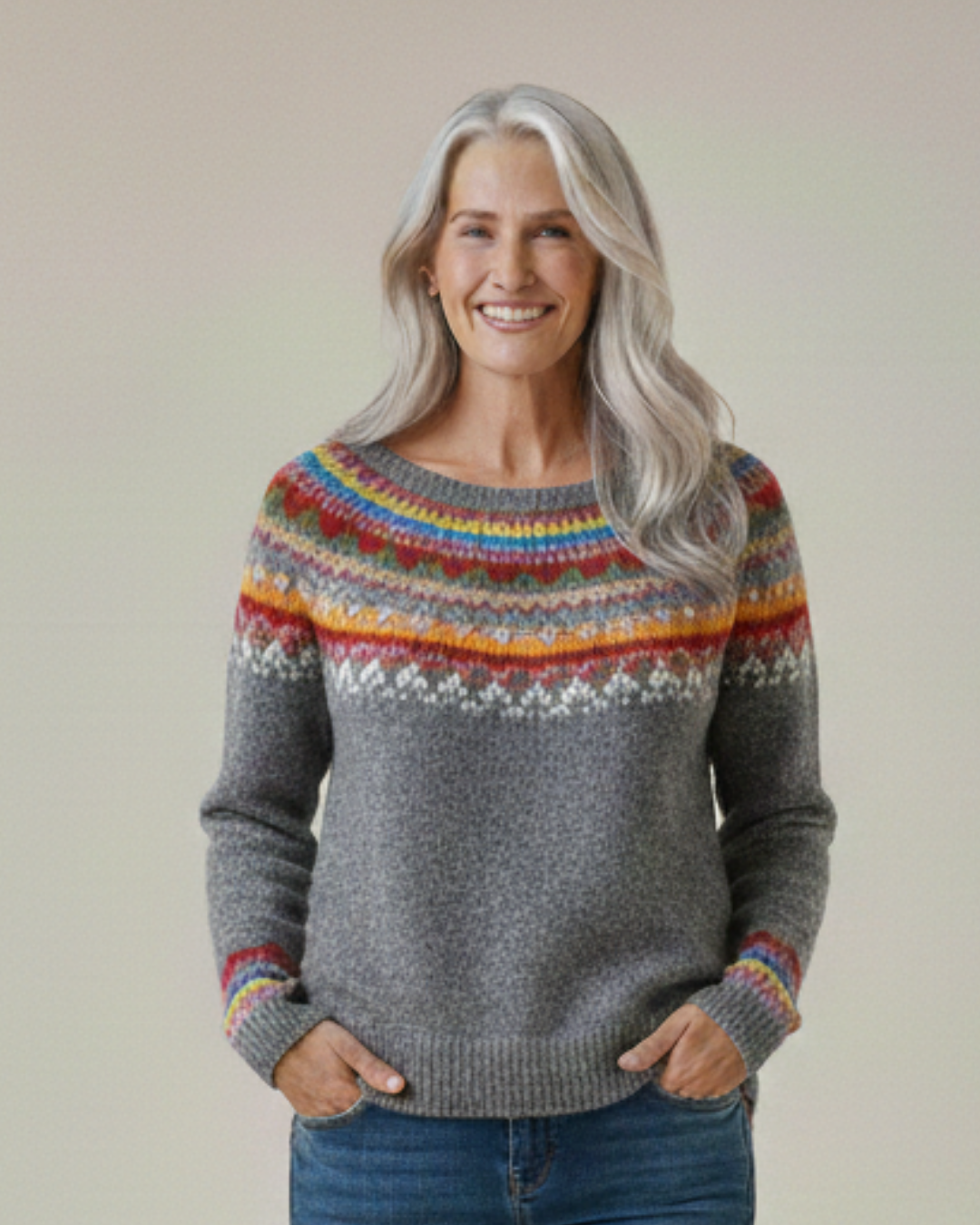 Eva - Retro Scandinavian knitted sweater
