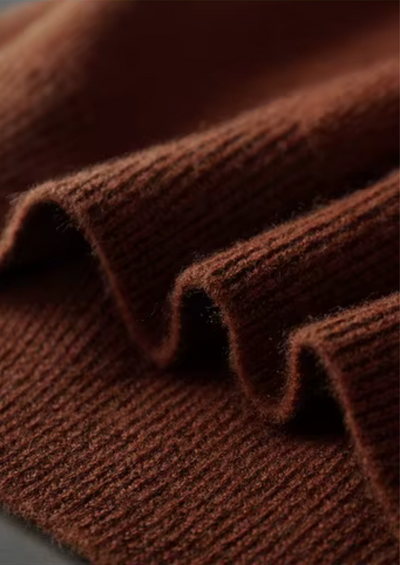 NOBA WOOL RIBBED BUTTONLESS POLO