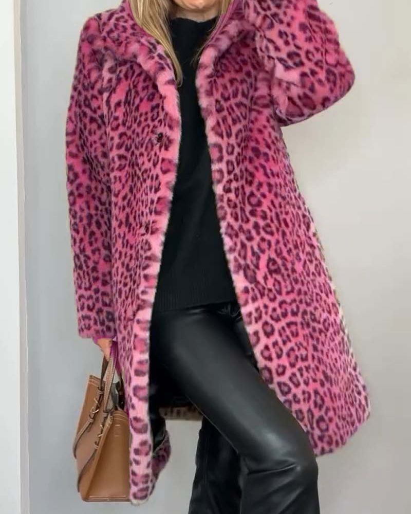 Séverine™ | Elegant and Soft Leopard Coat