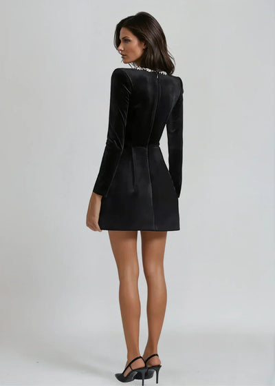 Maren - Classic Velvet Mini Dress