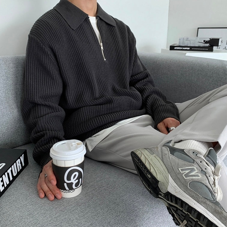HALF-ZIP POLO SHIRT