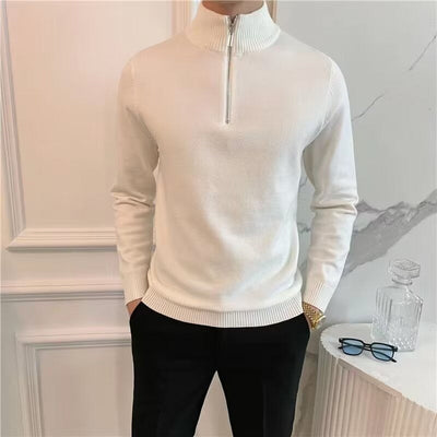 QUARTER ZIP SWEATER