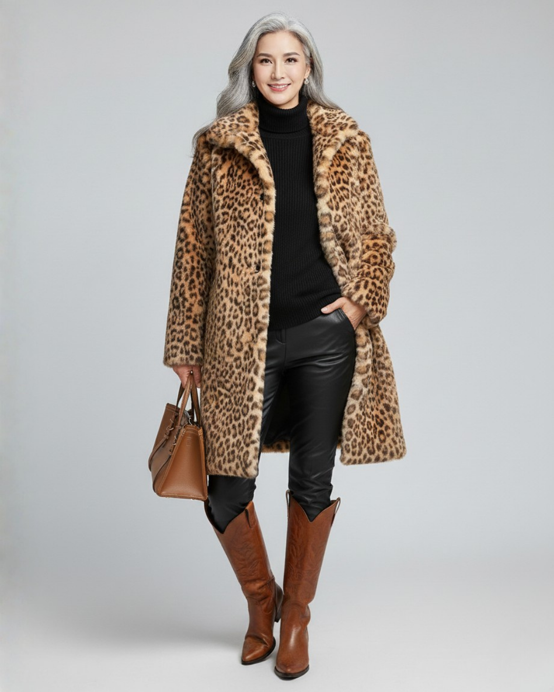 Séverine™ | Manteau léopard élégant et doux