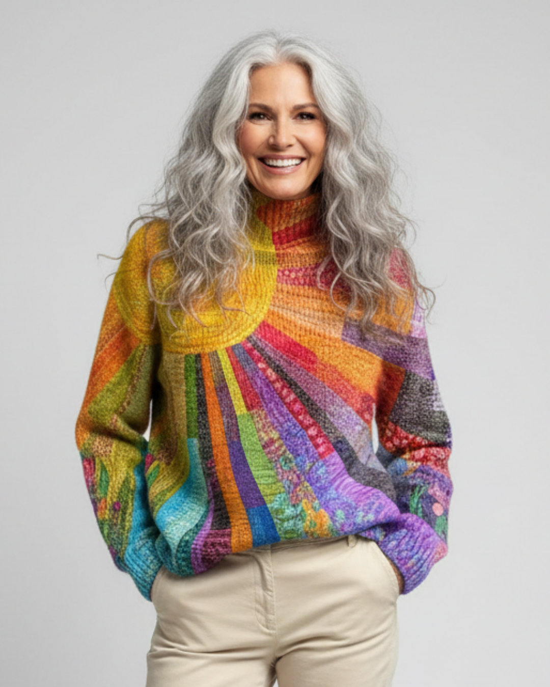 Mirelle - Vibrant & Colorful Turtleneck Sweater