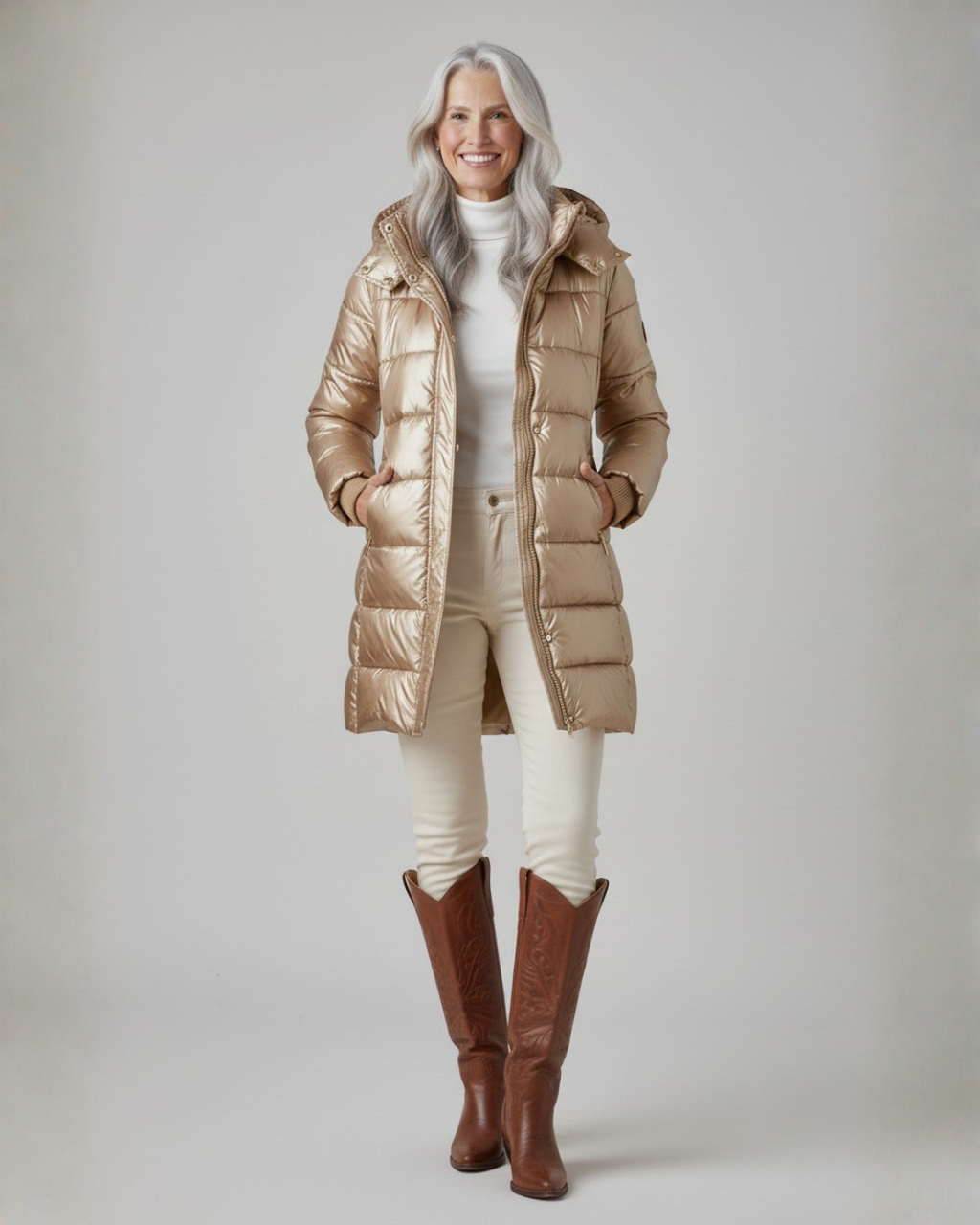 Noor | Manteau long matelassé à capuche