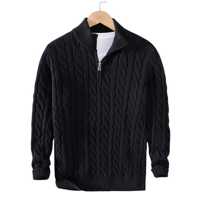 HALF ZIP SWEATER
