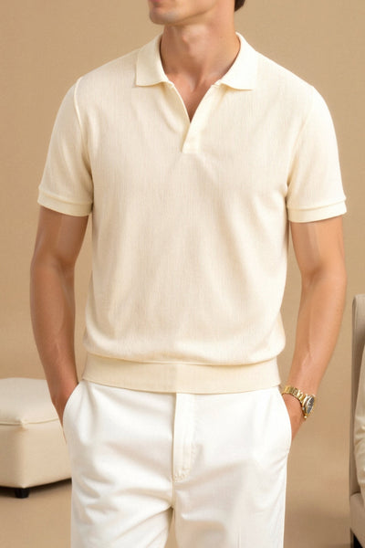 NOBA Woolen Structure Polo T-Shirt