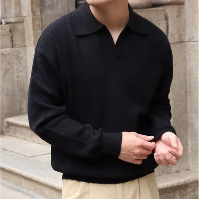 BUTTONLESS V-NECK POLO