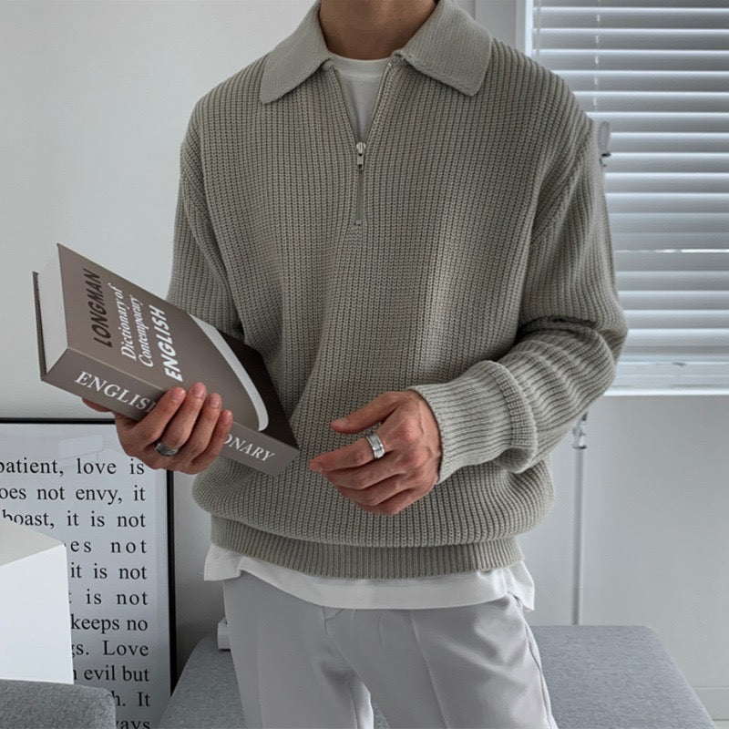 HALF-ZIP POLO SHIRT