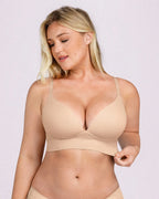 The Smooth Sculpt Push-Up Bra - Brown