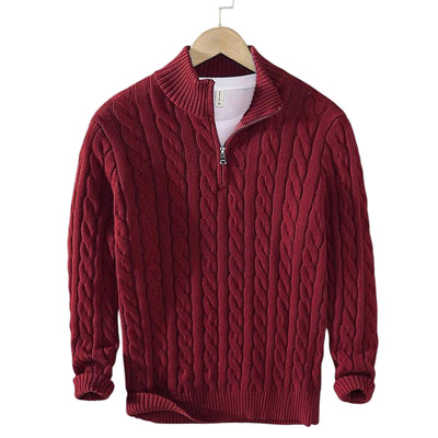 HALF ZIP SWEATER