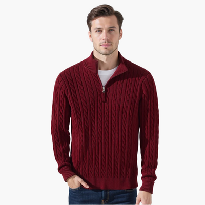 HALF ZIP SWEATER