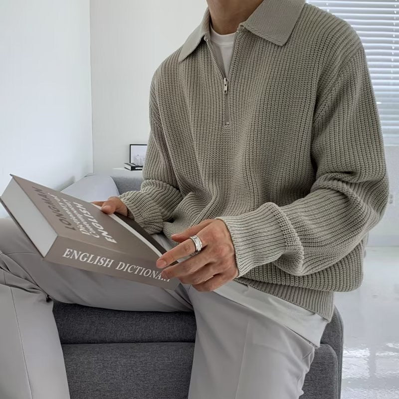 HALF-ZIP POLO SHIRT