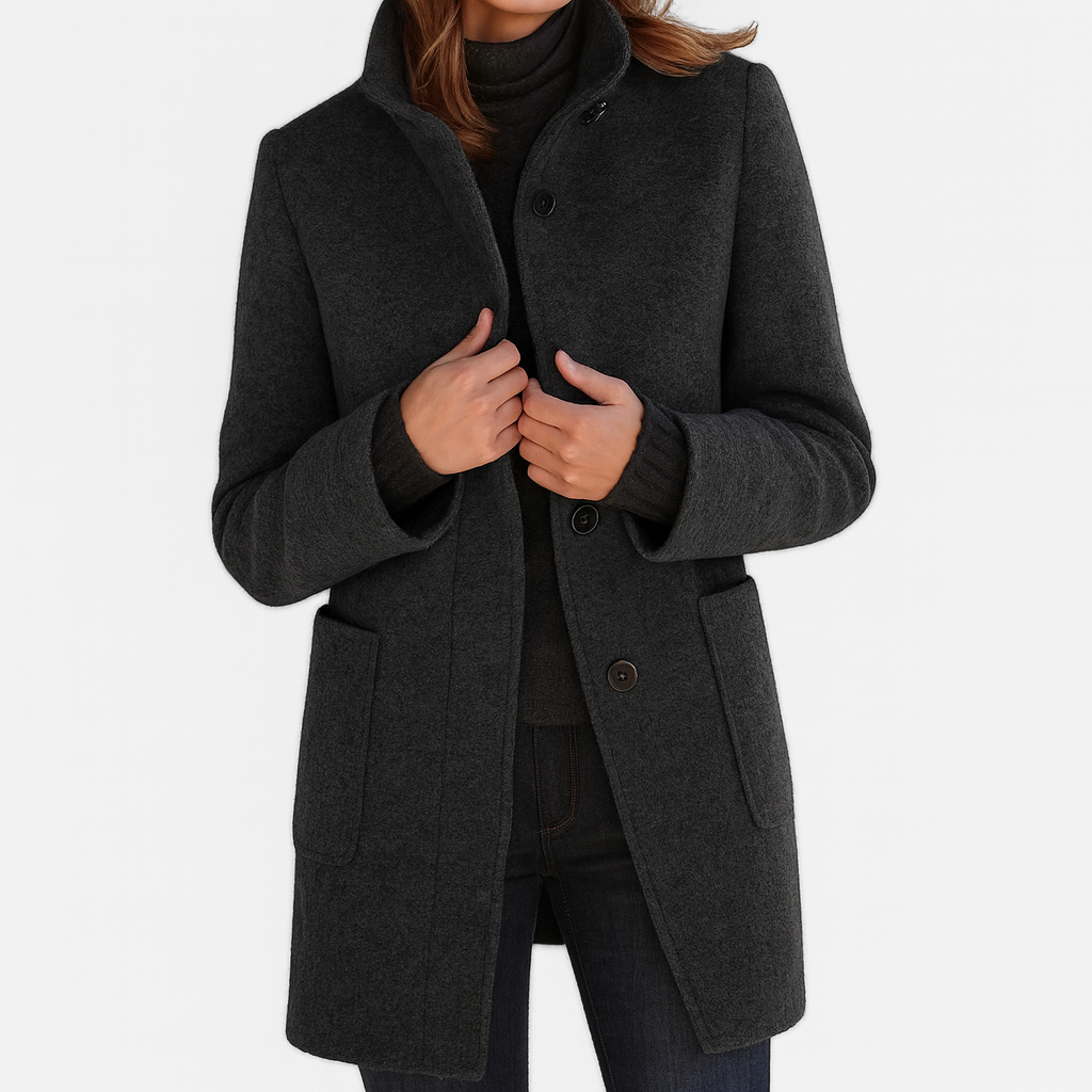 Renelle - Classic High Collar Coat