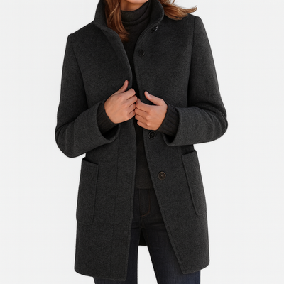 Renelle - Classic High Collar Coat