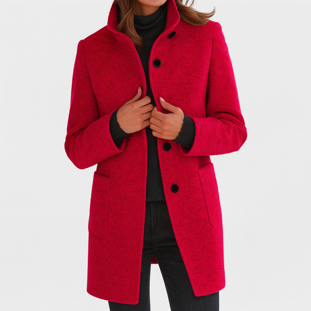 Renelle - Classic High Collar Coat