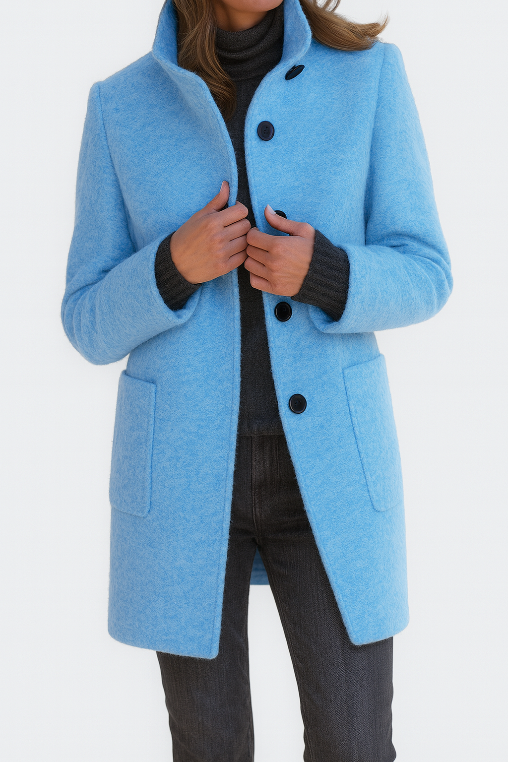 Renelle - Classic High Collar Coat