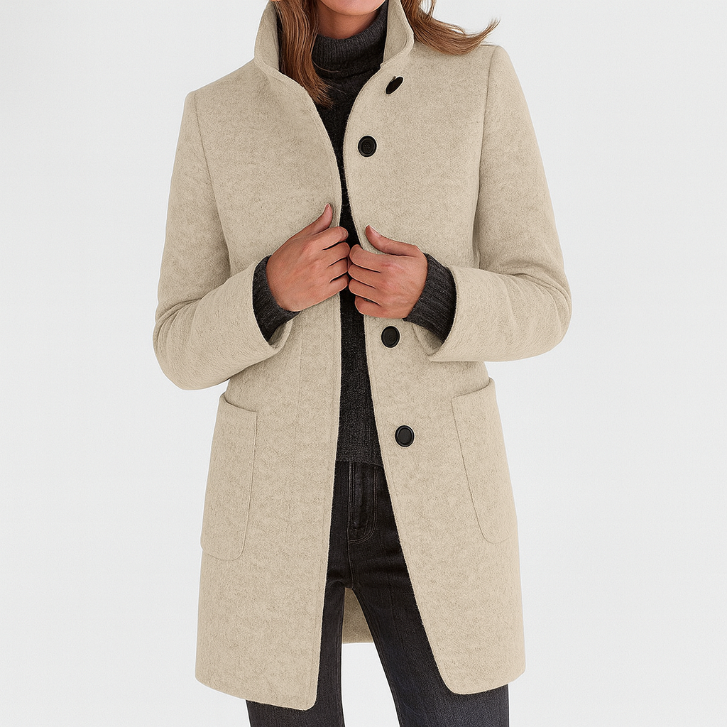 Renelle - Classic High Collar Coat