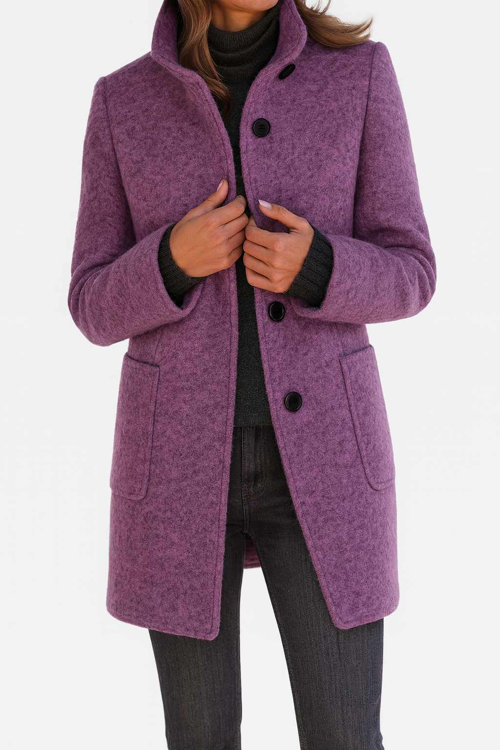 Renelle - Classic High Collar Coat