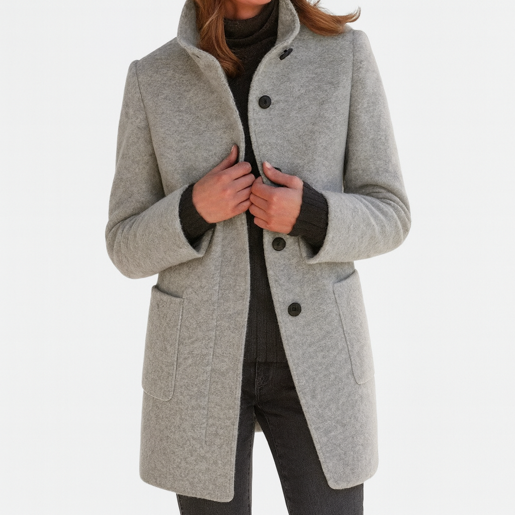 Renelle - Classic High Collar Coat