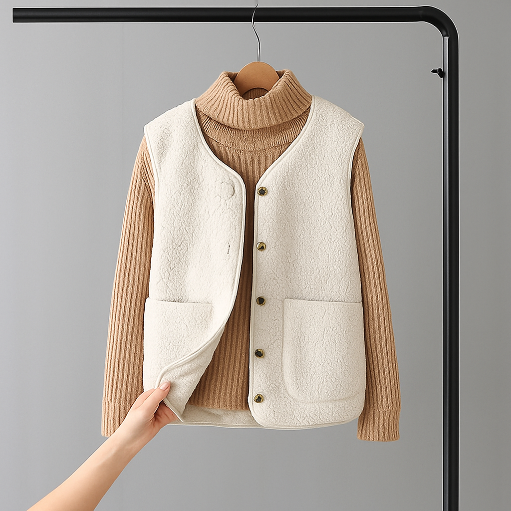 Sara | Gilet en laine tricotée 