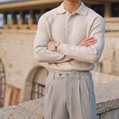 KNIT TEXTURED POLO