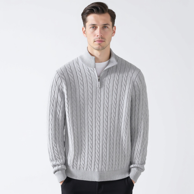 HALF ZIP SWEATER
