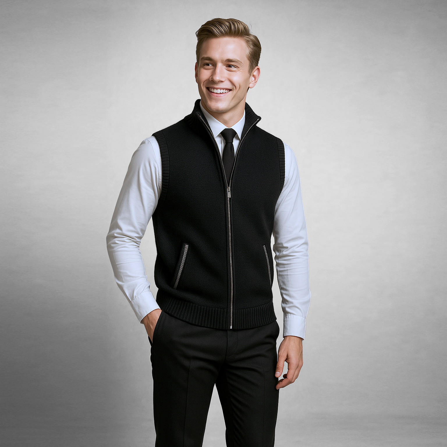 Harry Full-Zip Sweater Vest