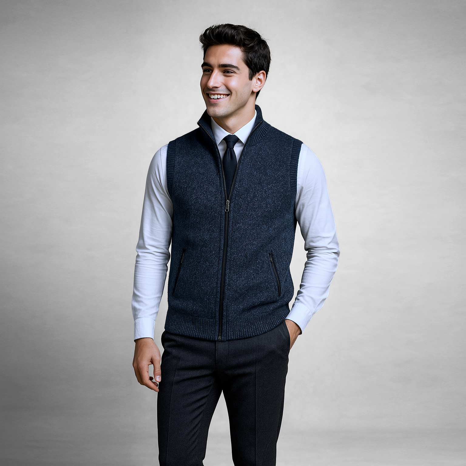 Harry Full-Zip Sweater Vest