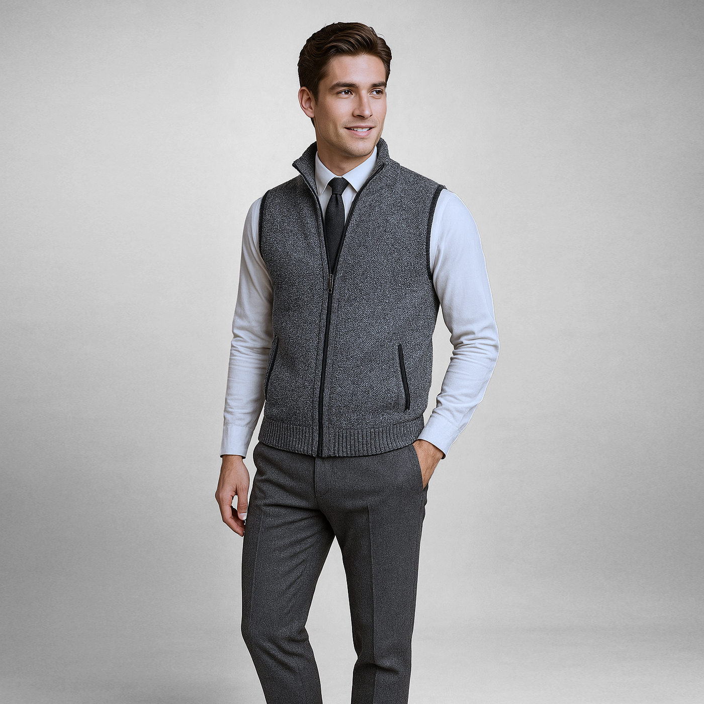 Harry Full-Zip Sweater Vest