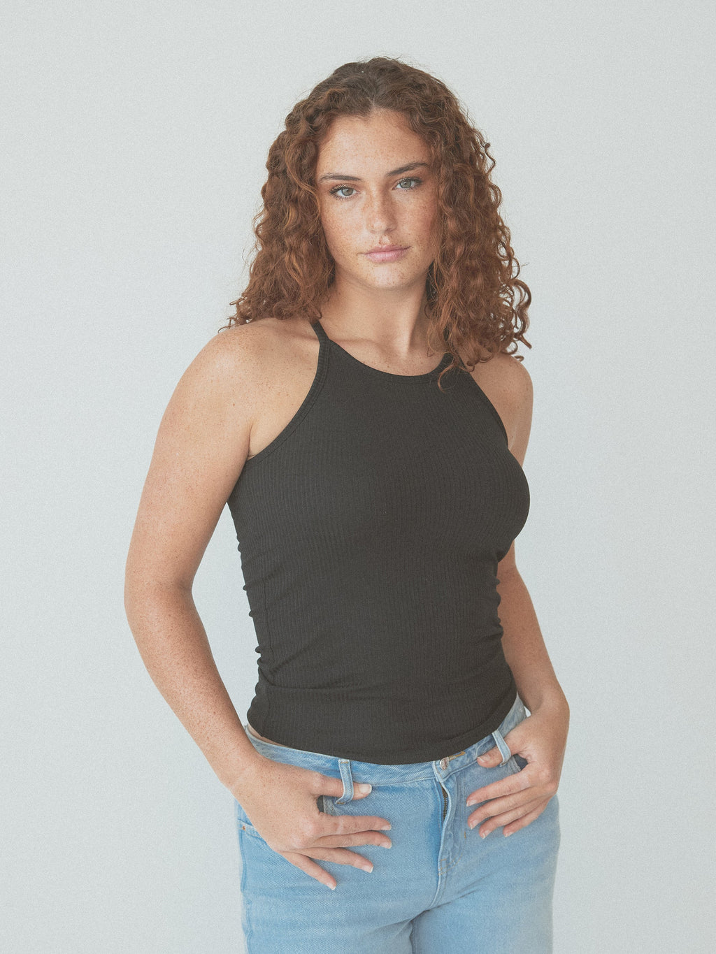 Ribbed High Neck Brami