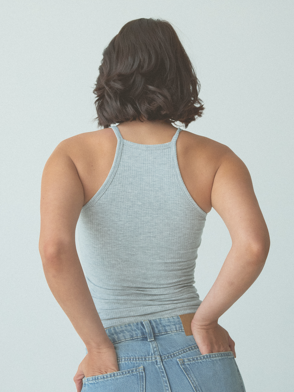Ribbed High Neck Brami