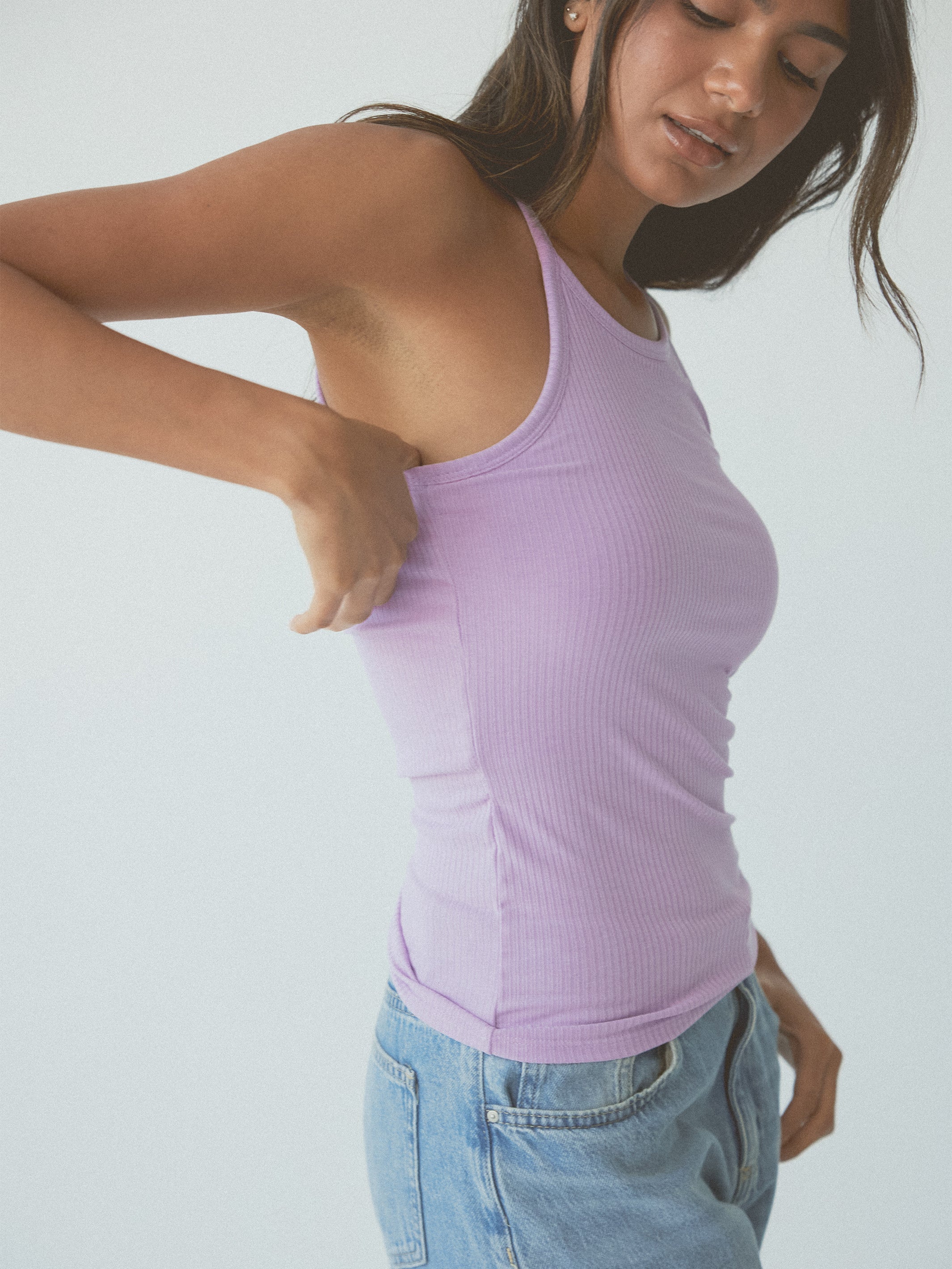 Ribbed High Neck Brami