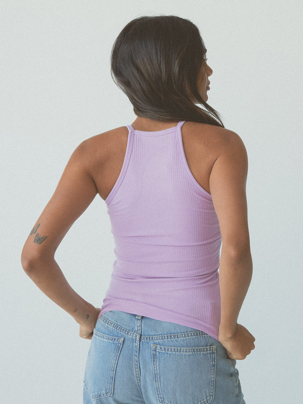 Ribbed High Neck Brami