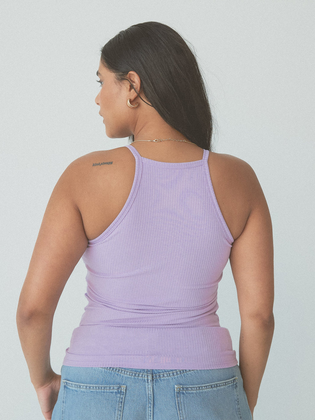 Ribbed High Neck Brami