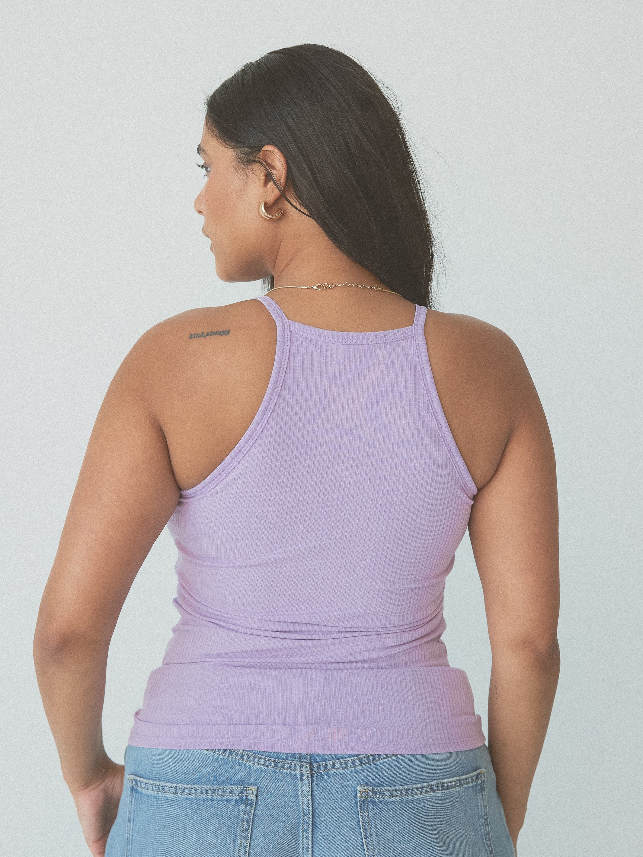 Ribbed High Neck Brami