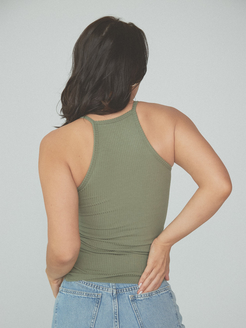 Ribbed High Neck Brami