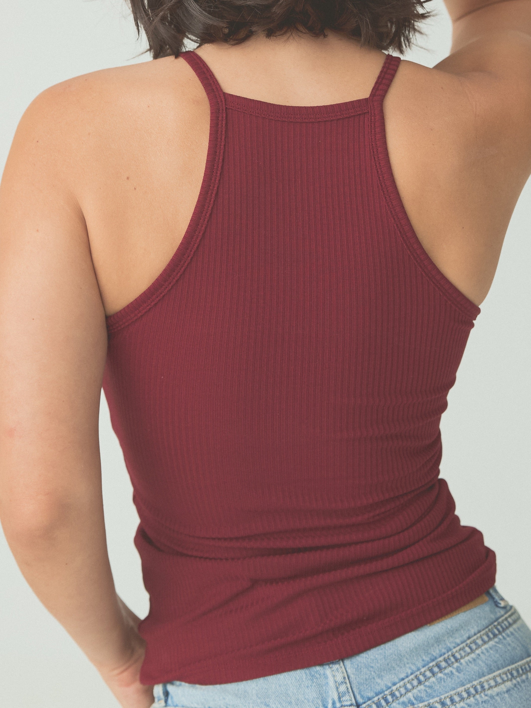 Ribbed High Neck Brami