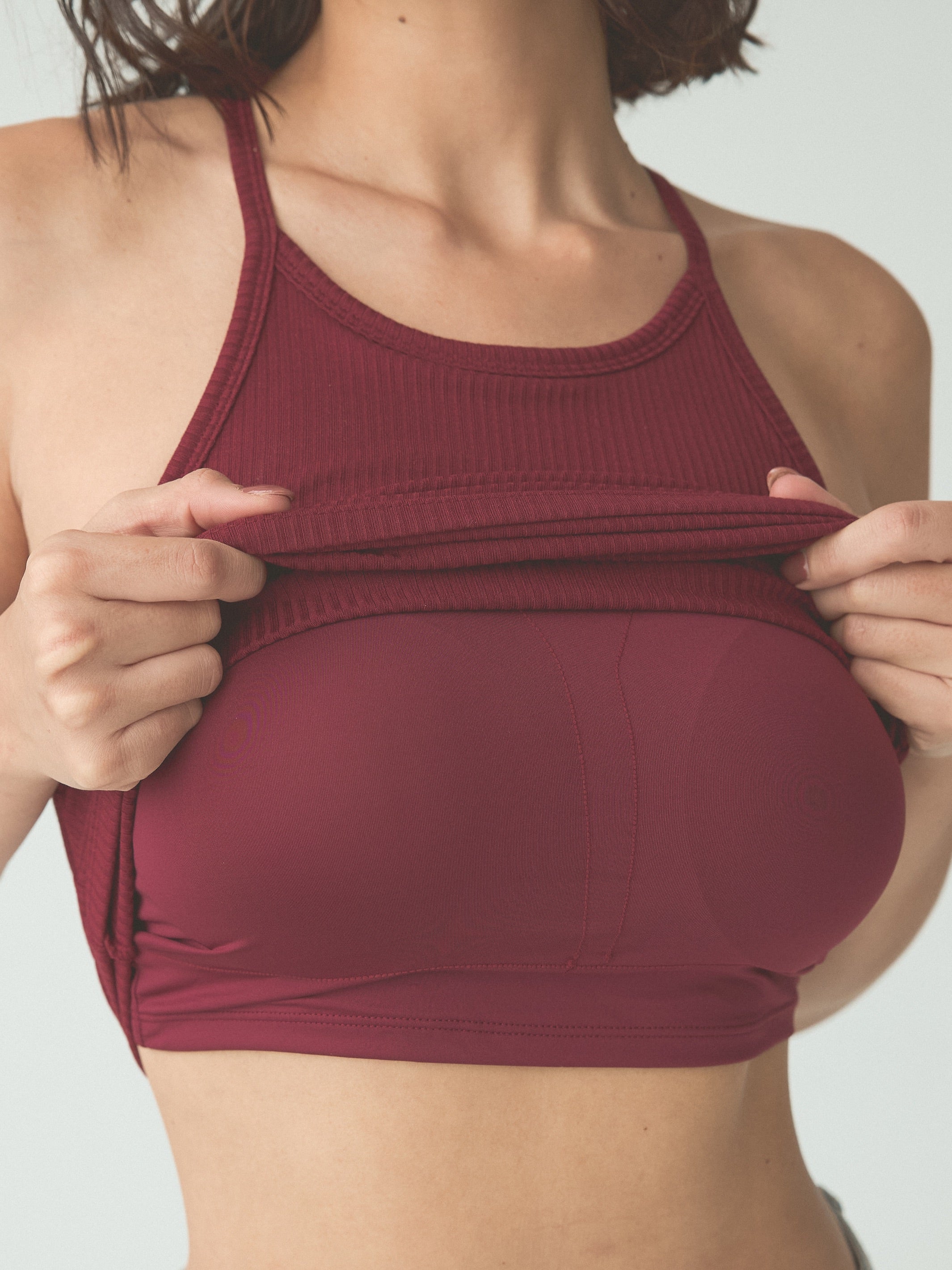 Ribbed High Neck Brami
