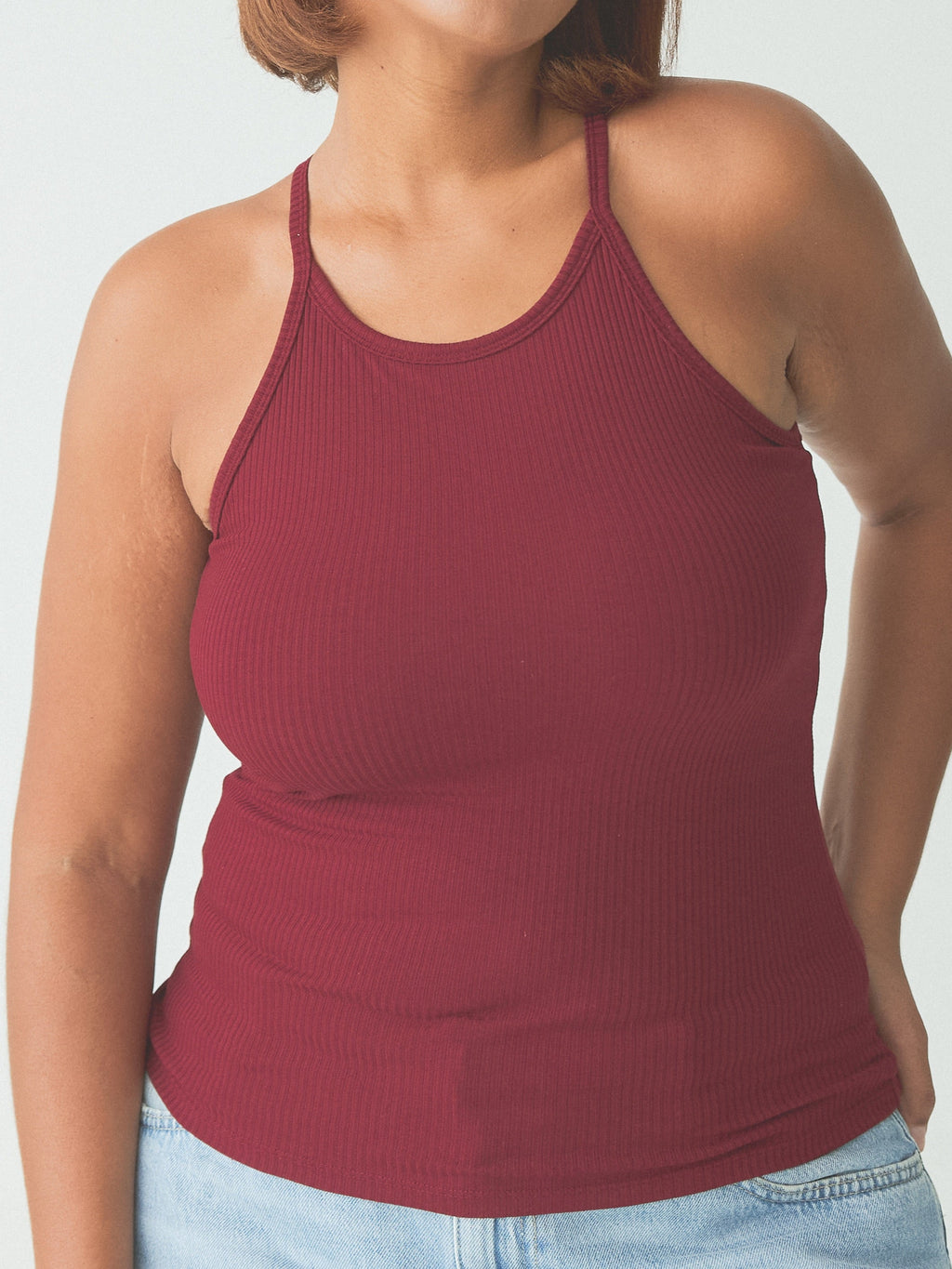 Ribbed High Neck Brami